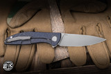 Shirogorov Knives Neon Folding Knife Purple E-Kamo Titanium 3.25" Elmax Stonewash