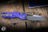 Microtech Standard Issue "MSI" Ram-LOK Manual Folding Knife Purple Frag 3.75" M390 Apocalyptic Stonewash 210-10APFRPU