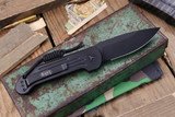 Preowned-Gen II Microtech LUDT Automatic Folding Knife 3.4" Drop Point Black 135-1T