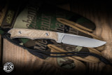 Preowned-Chris Reeve Knives "Inyoni" Fixed Blade Knife Natural Micarta 3.5" S45VN Stonewash INY-1001