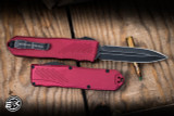 Guardian Tactical RECON-035 G2 OTF Automatic Knife Red 3.3" MagnaCut Dagger Dark Stonewash 94631-G2-RED