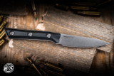 Microtech Paring Fixed Blade Knife Black G10 3.5" M390 Stonewash 3500-10BK