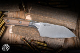 Microtech Santoku Kitchen Cutlery Knife Coyote Tan G10 4.2" M390 Stonewash 3300B-10CE