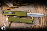 Microtech Ultratech Gen IV OTF Automatic Knife OD Green 3.5" M390 Stonewash Dagger 11224-10OD