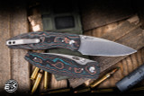 Three Rivers Manufacturing ATOM Folding Knife Shipwreck Camo Carbon 3.5" MagnaCut Drop Point Stonewash