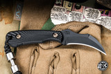 RMJ Tactical "Gym Rat" Fixed Blade Knife Black G10 2.4" Nitro-V Graphite Black Cerakote