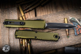 Microtech Ultratech Gen IV OTF Automatic Knife OD Green 3.5" M390 Dagger Black 11224-1OD