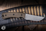 Three Rivers Manufacturing TRM TAGALONG Fixed Blade Knife OD Green Micarta 2.4" MagnaCut Stonewash