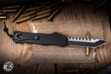 Preowned-Heretic Knives Hydra Aluminum Green Accents OTF Knife 3.6" Tanto