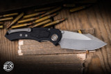 Preowned-Heretic Knives "Pariah" Automatic Black Aluminum/Bubble Inlay 4" Battleworn H048-5A