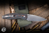 Three Rivers Manufacturing ATOM Folding Knife Shipwreck Camo Carbon 3.5" 20CV Drop Point Stonewash