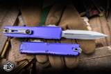 Microtech Ultratech Gen IV OTF Automatic Knife Purple 3.4" M390 Dagger Stonewash 11224-10PU