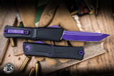 Microtech Combat Troodon Gen III OTF Automatic Knife Black x Purple 3.8" M390 Tanto Purple 1144-1PUSK