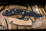 Rick Hinderer Knives XM-18 Folding Knife Tri Way Coyote G10 3.5" Bowie MagnaCut Battle Black