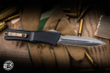 Marfione Custom Combat Troodon Gen III OTF Bronze Accents 4" Dagger Hattori Cowry-Y Damascus 1142-16HCDBZTI