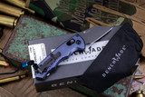 Preowned-Benchmade Partial Auto Immunity AXIS Knife Crater Blue 1.95" Wharncliffe Black 2950BK