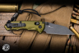 Preowned-Benchmade Full Immunity AXIS Lock Folding Knife Woodland Green 2.5" Wharncliffe Black 290BK-2
