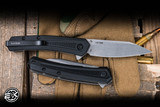 Kershaw Raygun Assisted Flipper Knife Black GFN 2.8" 4Cr14 Reverse Tanto Stonewash 1427