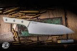 Microtech Chef Kitchen Cutlery Knife Ivory G10 8" M390 Stonewash 3000-10IV