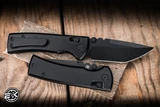 Chaves Knives Redencion Street X-Lock Folding Knife Black Aluminum 3.25" D2 Tanto Black