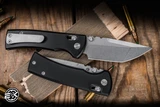 Chaves Knives Redencion Street X-Lock Folding Knife Black Aluminum 3.25" D2 Tanto Stonewash