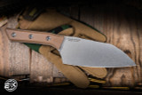Microtech Santoku Kitchen Knife Coyote Tan G10 6" M390 Stonewash 3200-10CE
