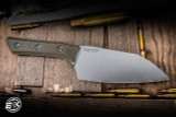 Microtech Santoku Kitchen Knife OD Green G10 6" M390 Stonewash 3200-10OD