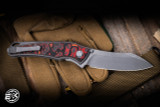 Hawk Knives Talon Folding Knife Titanium Mars Valley Carbon Fiber Overlay 3.5" M390 Stonewash EK-2679