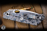 Mick Strider Knives SnG Hurricane Camo Titanium 3.5" S30V Stonewash
