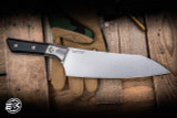 Microtech Chef Fixed Blade Knife Black G10 8" M390 Stonewash 3000B-10BK