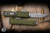 Microtech UTX-85 Gen IV OTF Automatic Knife OD Green 3" M390 Apocalyptic Stonewash 12314-10APOD