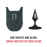 Toor Knives Snake Doctor G10 Pusha Dagger 1.6" Coyote Incog Wallet