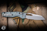 Microtech Marfione Select MSI Ram-LOK Folding Knife Frag Blue Titanium 3.85" M390 Stonewash Serrated 210-11FRMS6