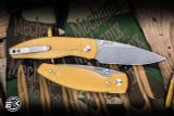 Three Rivers Manufacturing ATOM Folding Knife Amber Ale G10 3.5" MagnaCut Drop Point