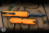 Microtech Ultratech Gen IV OTF Automatic Knife Orange 3.4" M390 Dagger Black 11224-1OR