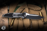 Microtech Socom Elite Automatic Folding Knife Natural Clear 4" M390 Black 160A-1NC