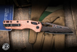 Microtech Marfione Select MSI Ram-LOK Folding Knife Frag Copper  3.75" Baker Forge CopperMai Damascus 210-16FRMS1-3