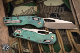 Microtech Marfione Select MSI Knife Antique Green Frag Titanium Bronze Accents 3.75" M390 Sheepsfoot Bronzed Stonewash 210-13FRMS1