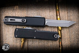 Microtech UTX-85 Gen IV OTF Automatic Knife Black 3" M390 Tanto Serrated Apocalyptic Stonewash 12334-12AP