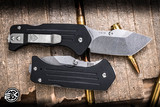 Medford 1881 Knife Works Lombard Folding Knife Black 2.45"  S45VN Tumbled Tanto
