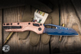 Microtech Marfione Select MSI Ram-LOK Frag Copper Blue Titanium Accents 3.75" Blued CopperMai Damascus 210-16FRMS2-2