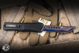 Microtech Combat Troodon Gen III OTF Automatic Knife 4" Hellhound Blued Baker Forge CopperMai Damascus 1219-16MS3-2