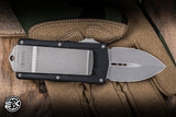 Preowned-Microtech Exocet Money Clip OTF Knife 1.9" M390 Stonewash Dagger 157-10