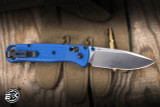 Preowned-Benchmade 535 Bugout AXIS Blue 3.24" S30V Satin Drop Point