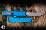 Microtech Ultratech Gen IV OTF Automatic Knife Blue Aluminum 3.5" M390 Tanto Stonewash 11234-10BL