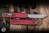Microtech Ultratech Gen IV OTF Automatic Knife Merlot Aluminum 3.5" M390 Tanto Stonewash 11234-10MR