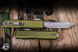Microtech Ultratech Gen IV OTF Automatic Knife OD Green Aluminum 3.4" M390 Tanto Stonewash 11234-10OD