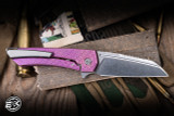 MachineWise Mojave Folding Knife Turtle Pink Titanium 3.45" S90V Stonewash 823