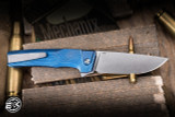 MachineWise Sonora Button Lock Streamline Navy Titanium 3.35" S90V Stonewash 1638