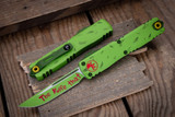Microtech Ultratech Gen IV OTF Knife Grinch Theme Neon Green 3.5" M390 11214-1GNS